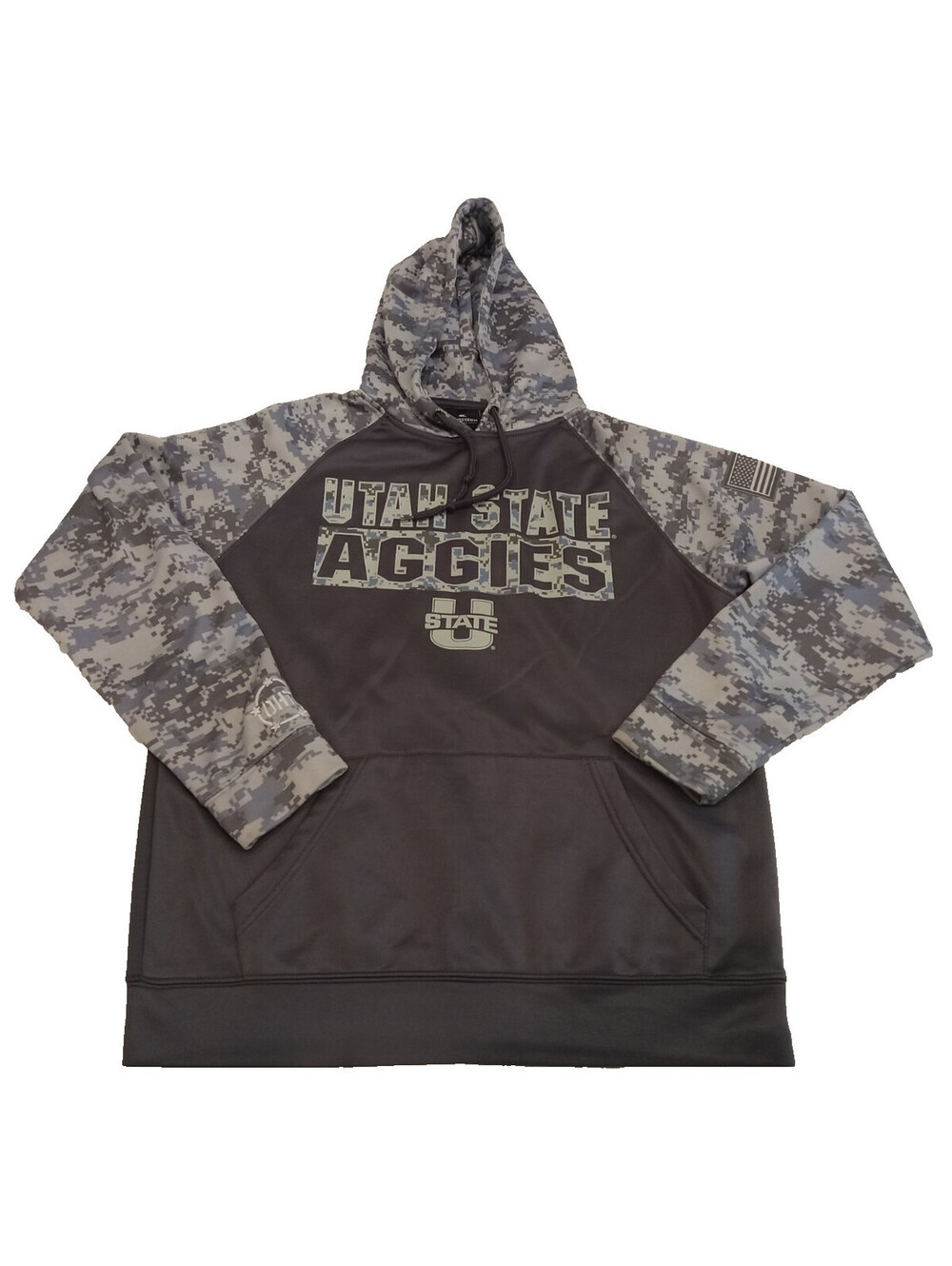 Colosseum Utah State Aggies OHT Hoodie Mens Medium Charcoal Digital Camo M
